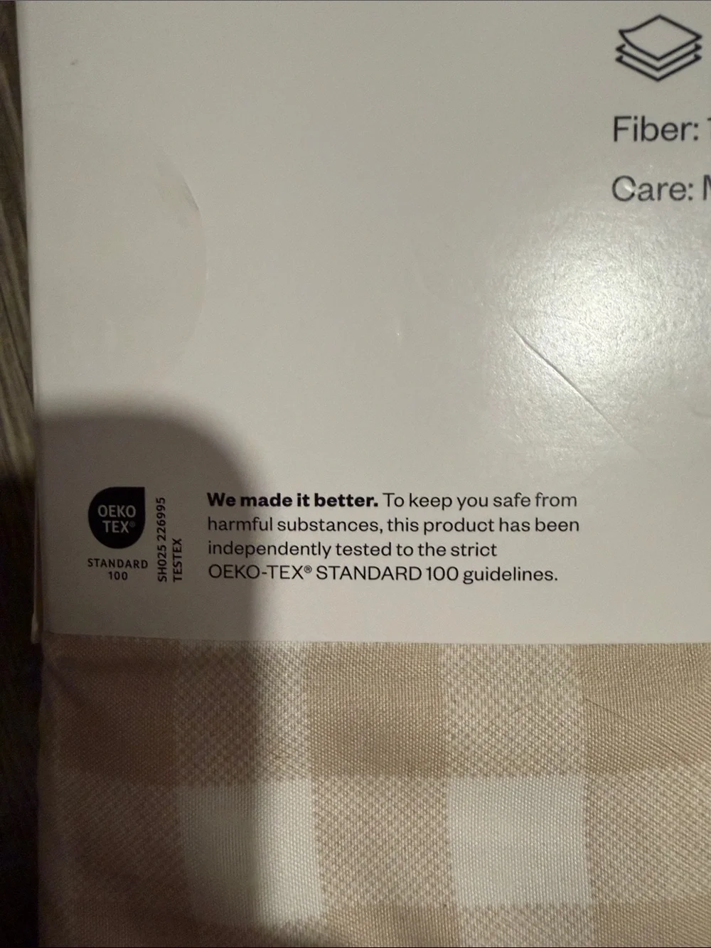Room Essentials Microfiber Sheet Set - Cream and White Plaid
